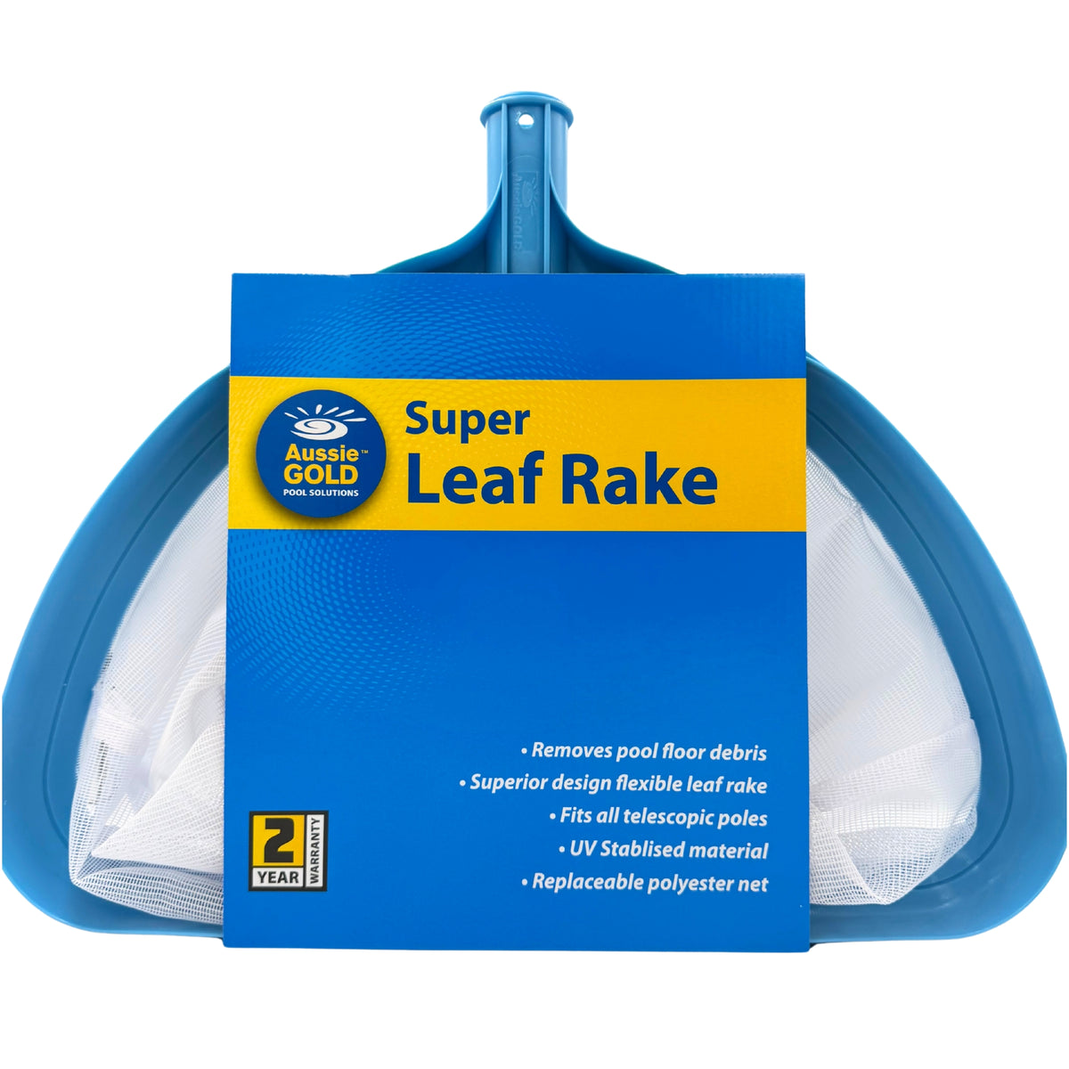 Aussie Gold Super Leaf Rake | Heavy-Duty Pool Leaf & Debris Net