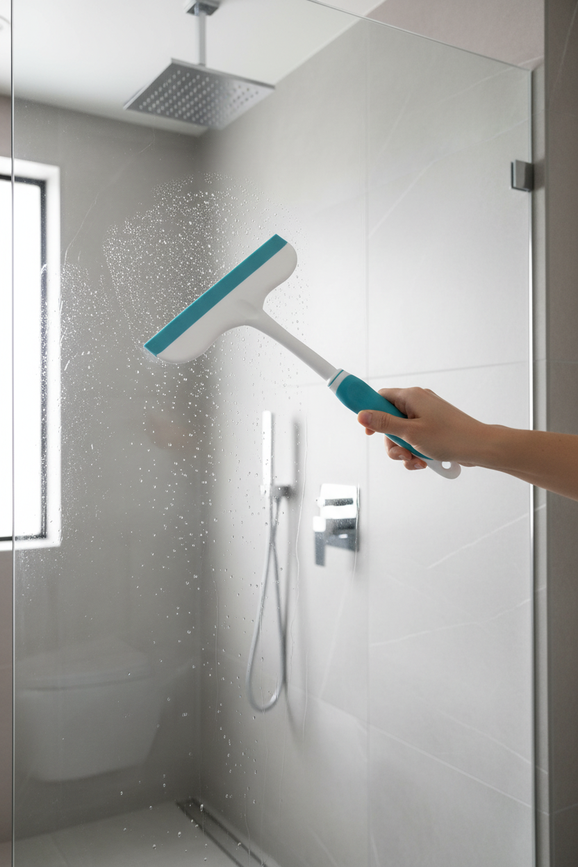 Browns 200mm Bathroom Squeegee - White & Blue