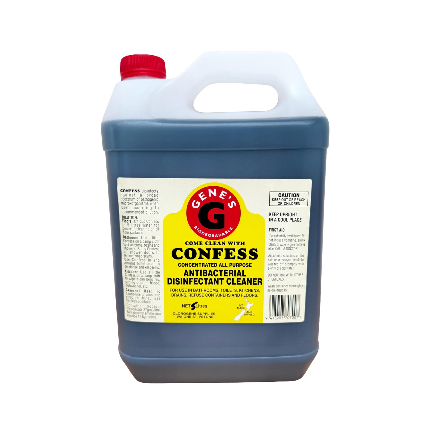 Gene’s Confess Antibacterial Disinfectant Cleaner – Multi-Purpose Germ Killer (NZ Made)