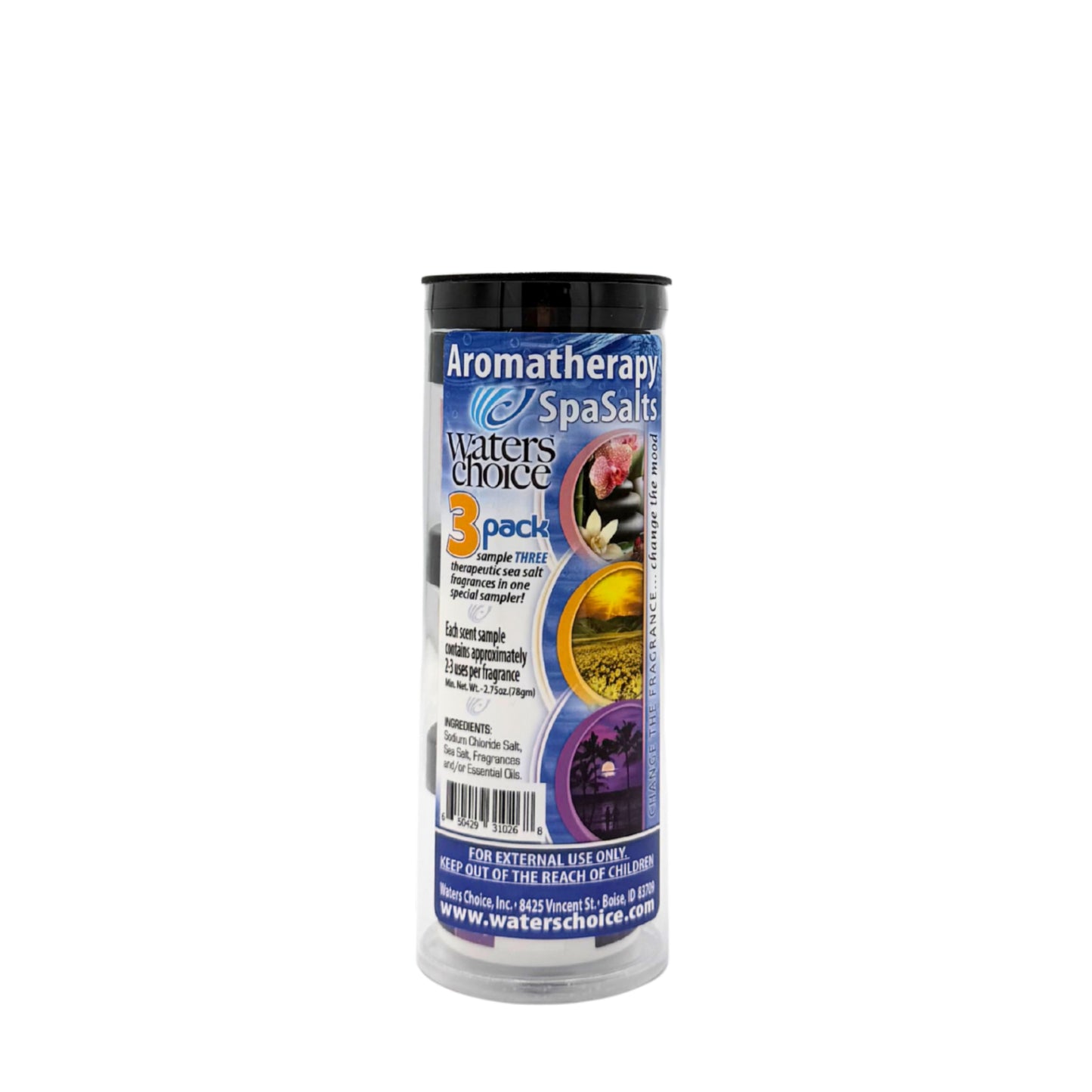 Container gift of Aromatherapy Spa Salts with fragrence