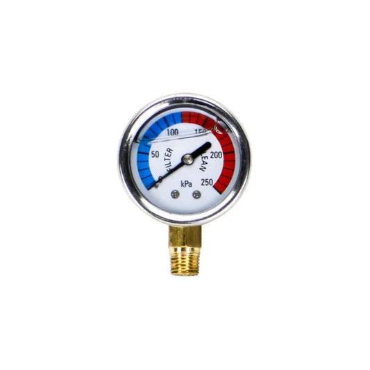 Aussie Gold Stainless Steel Pressure Gauge Lower Mount Thread Oil Filled