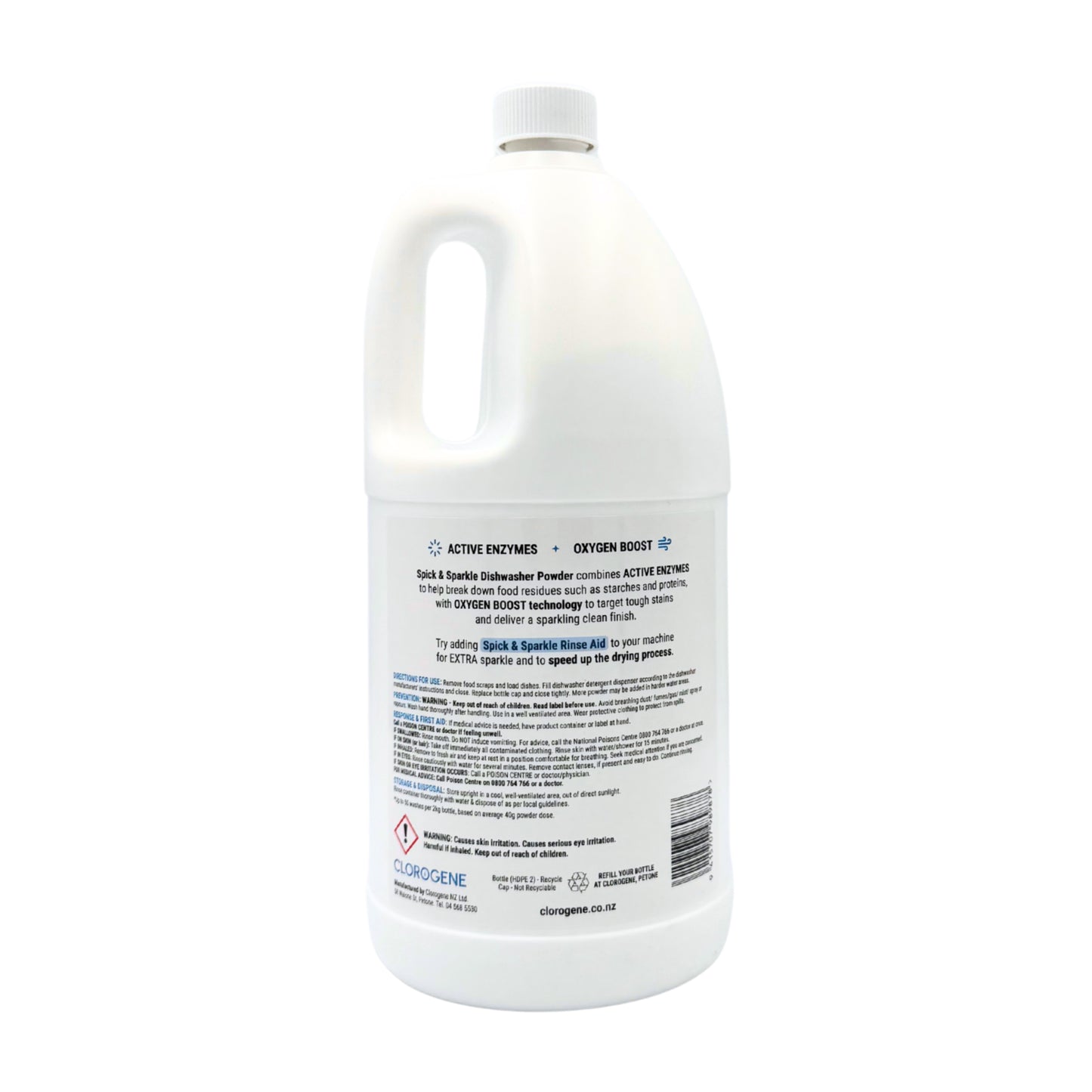 Spick & Sparkle Dishwasher Powder – Active Enzymes & Oxygen Boost