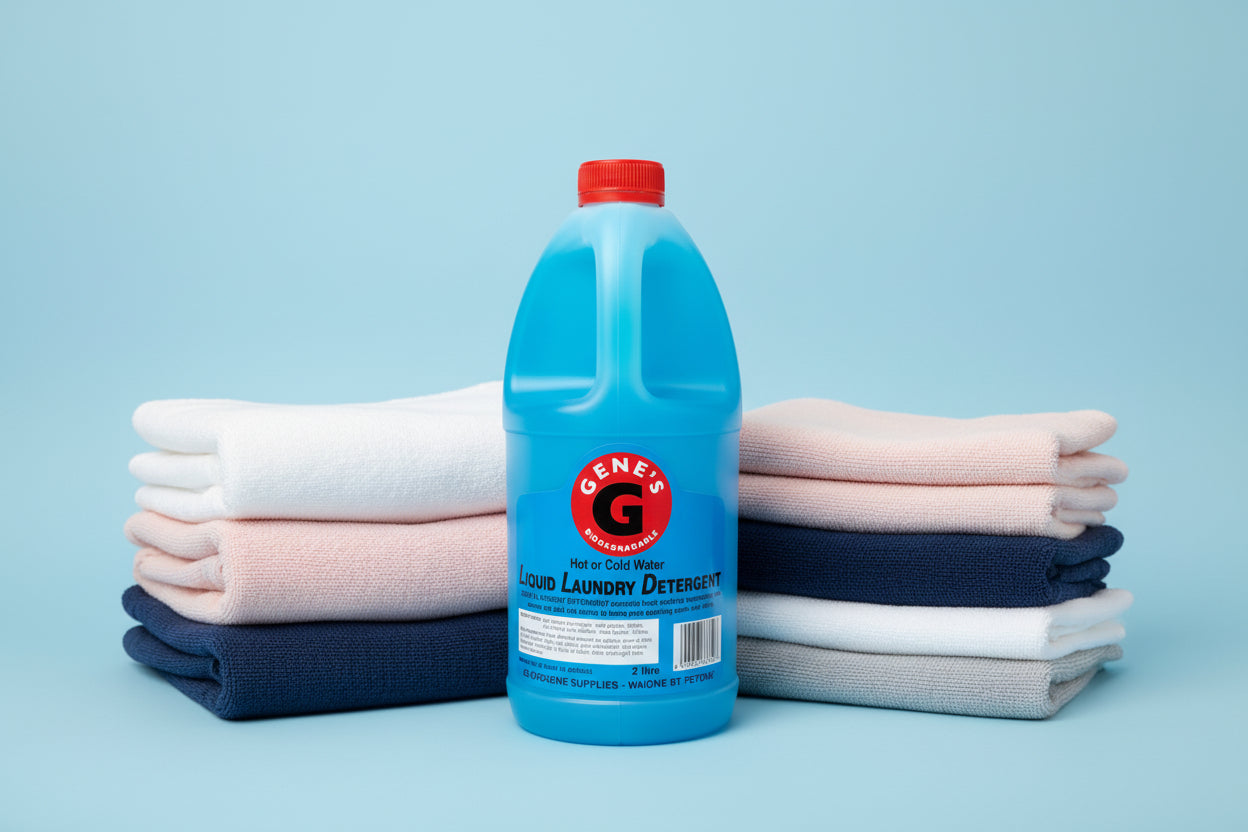 Gene’s Liquid Laundry Detergent – Tough on Stains, Gentle on Fabrics (NZ Made)
