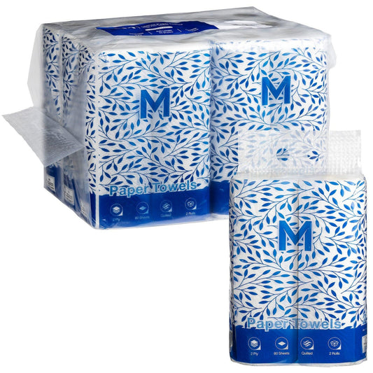 Matthews Kitchen Paper Towels – White, 2 Ply, 272 x 226mm, 60 Sheets