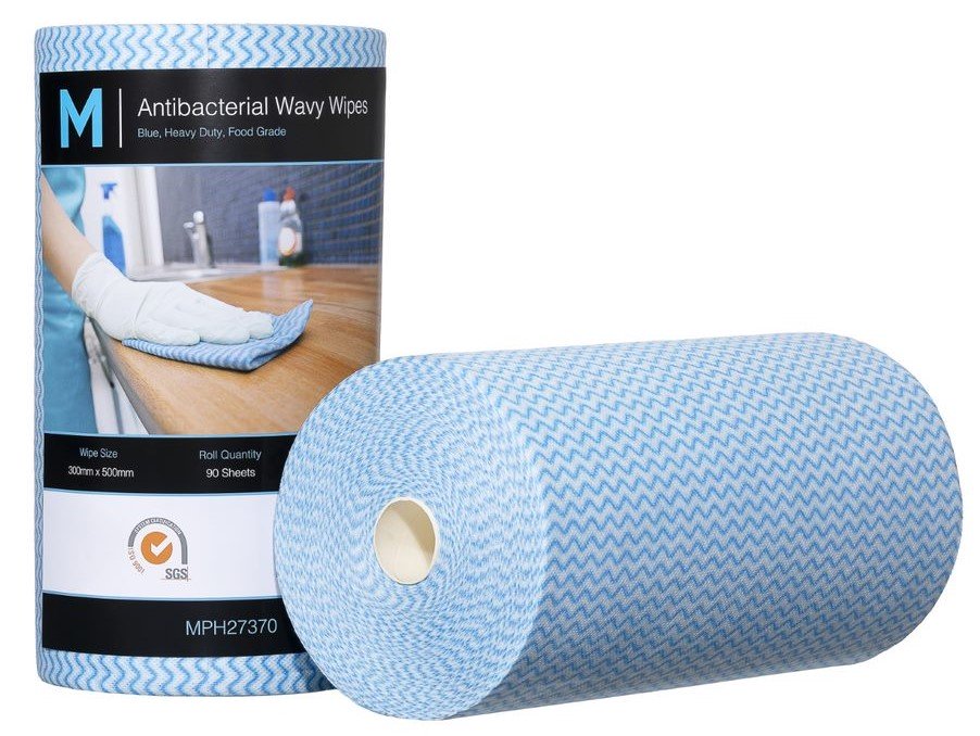 Matthews Antibacterial Wavy Wipes – 300mm x 500mm, colour options