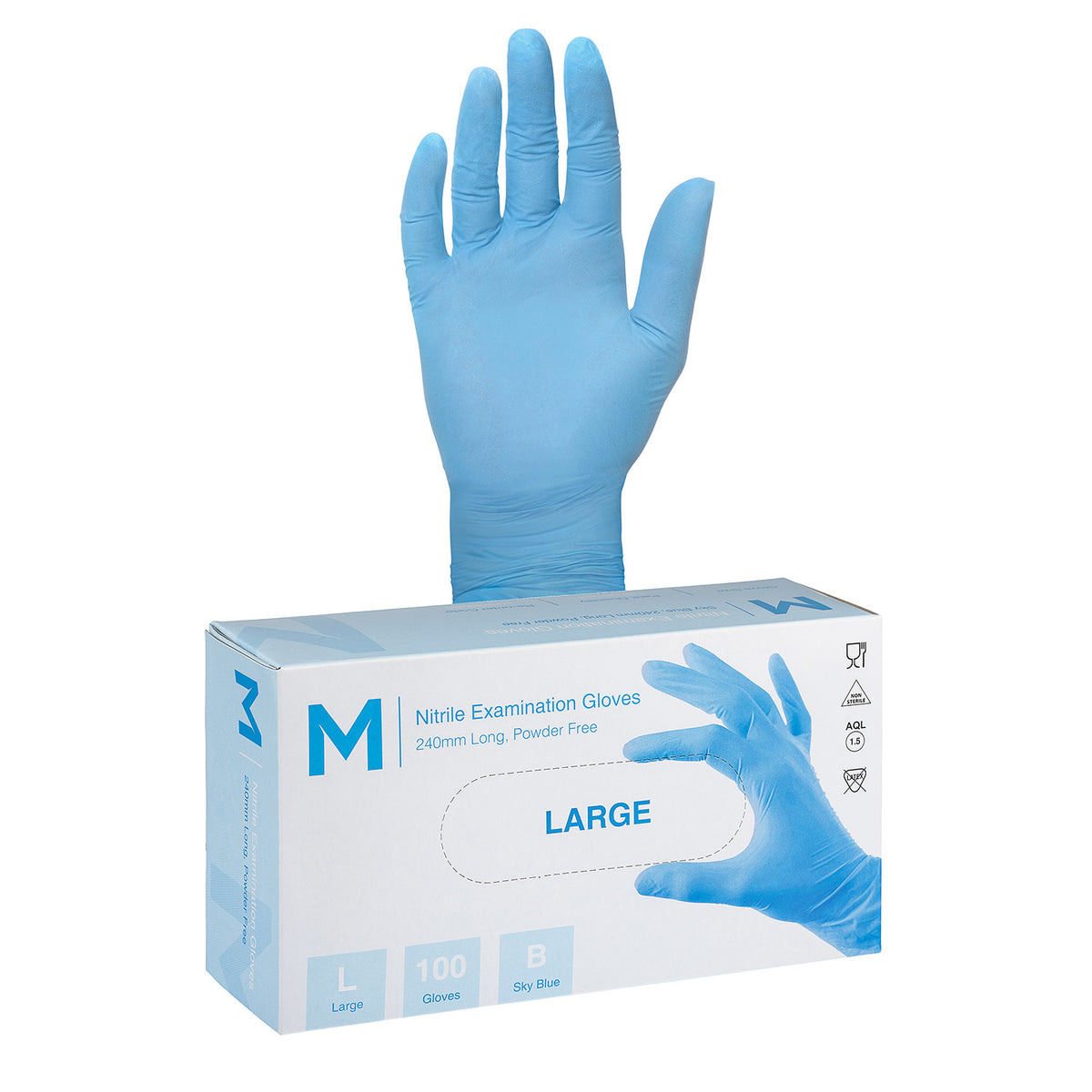 Matthews Nitrile Examination Gloves Powder Free – Blue, 4.0g