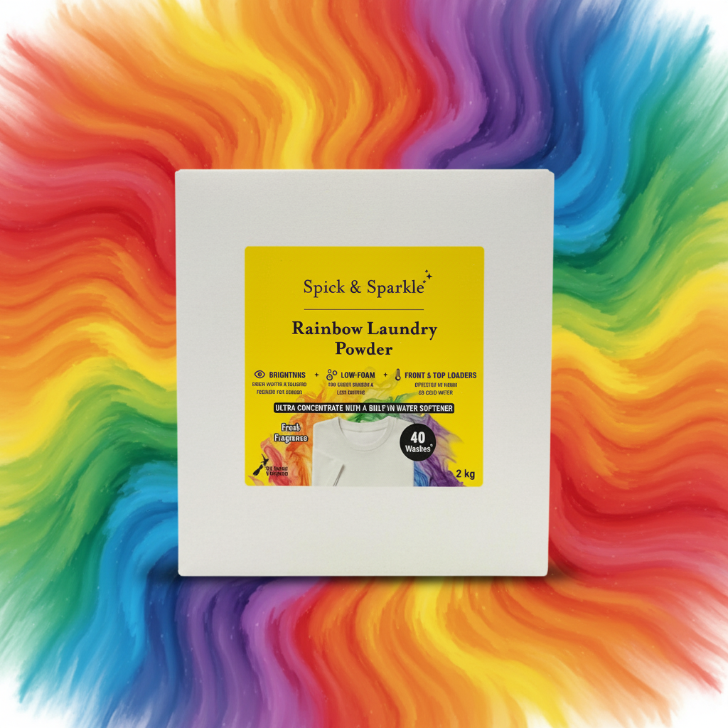 Spick & Sparkle Rainbow Laundry Powder – Powerful Cleaning