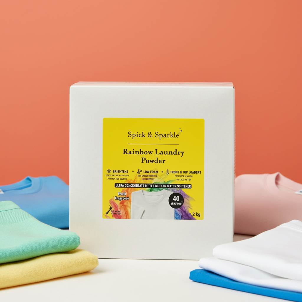 Spick & Sparkle Rainbow Laundry Powder – Powerful Cleaning